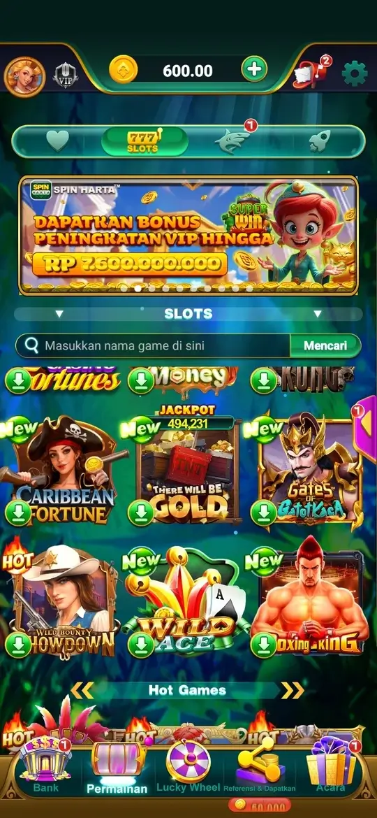 Spin Harta Menu Bonus Harian